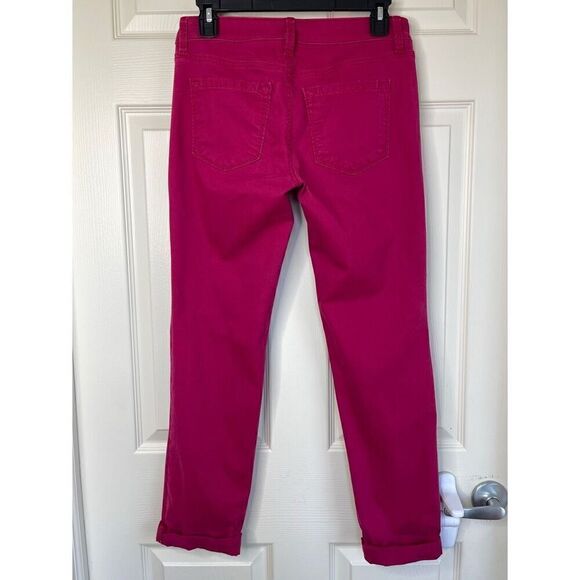 LOFT Low Rise Modern Straight Jeans (Berry Red) - 26/2 - Picture 3 of 10